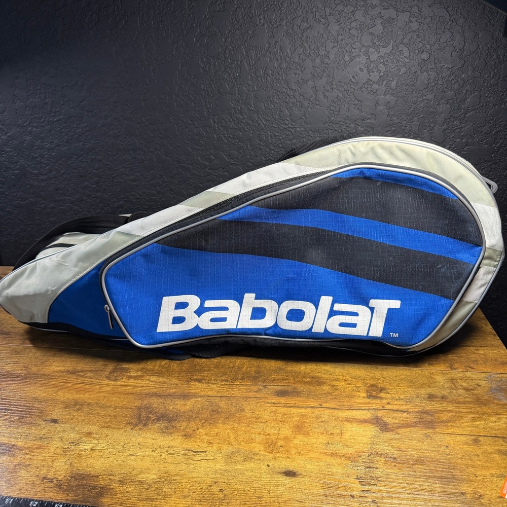 Babolat Club Line 6-Pack Tennis Racquet‎ Bag Blue Grey Dual Compartment